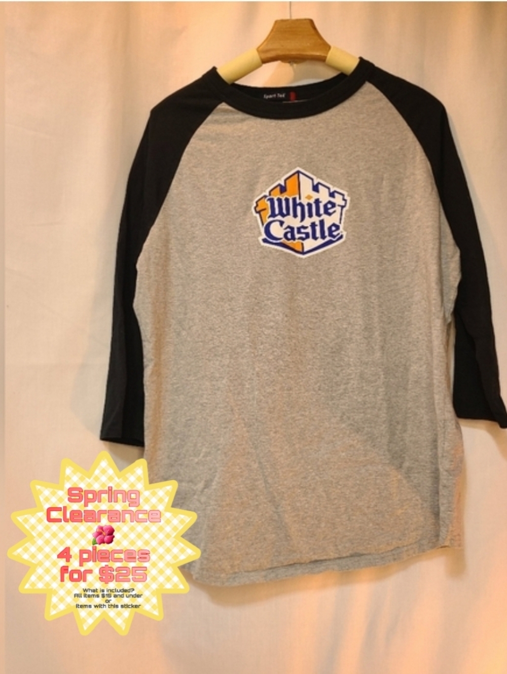 Gray and Black Raglan Men's Shirt